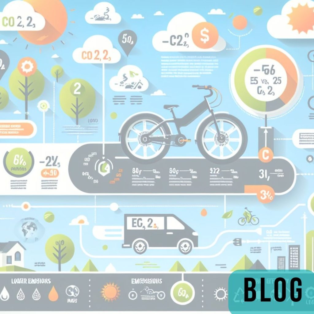 Umweltfreundliche Mobilität Infografik mit Fahrrädern