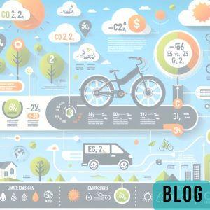 Umweltfreundliche Mobilität Infografik mit Fahrrädern