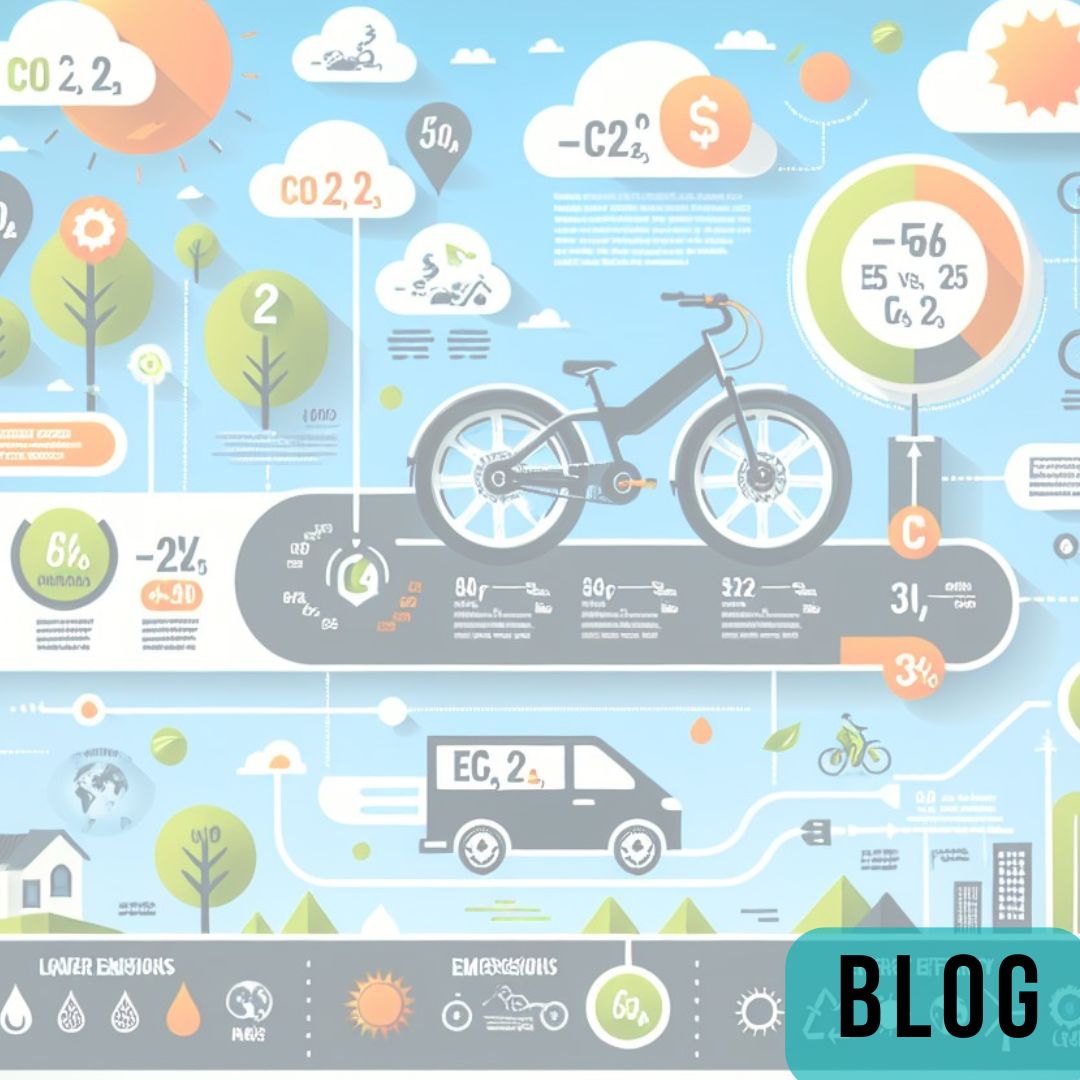 Umweltfreundliche Mobilität Infografik mit Fahrrädern
